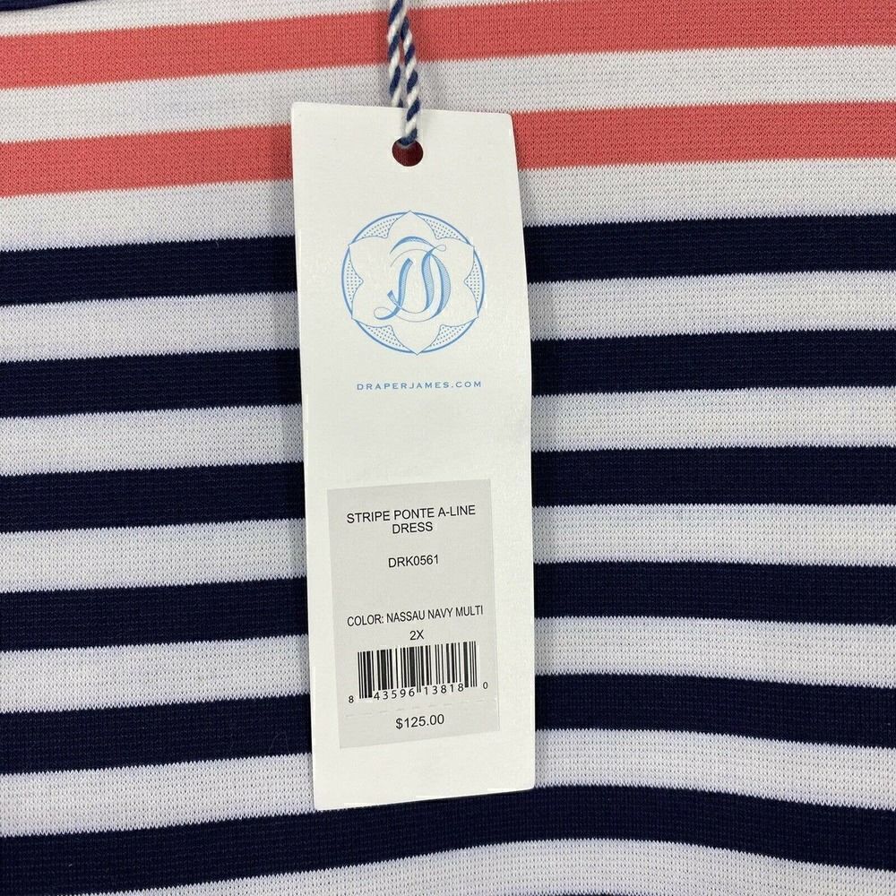 Draper James Dress Stripe Ponte A Line - Picture 4 of 8
